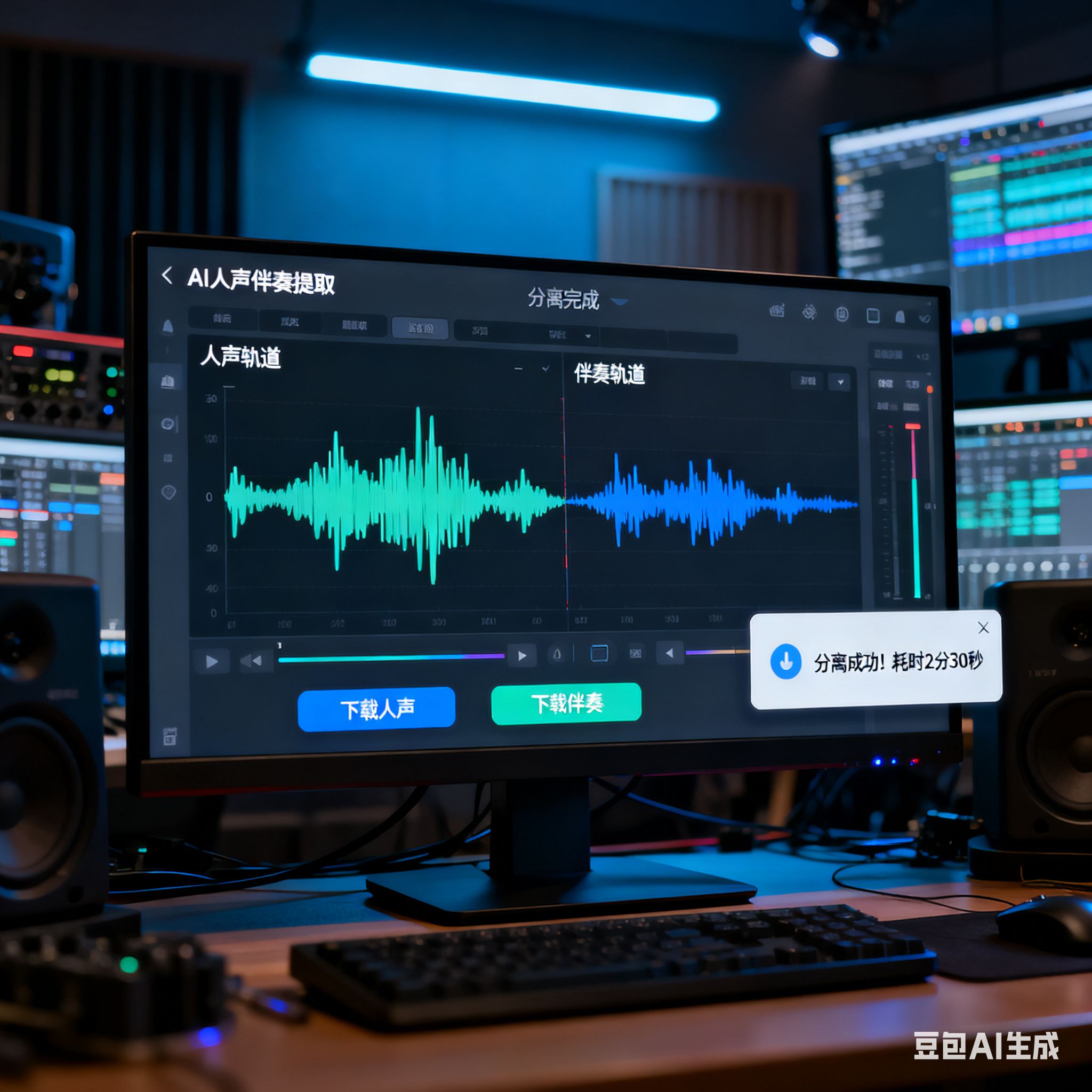 人声伴奏AI提取